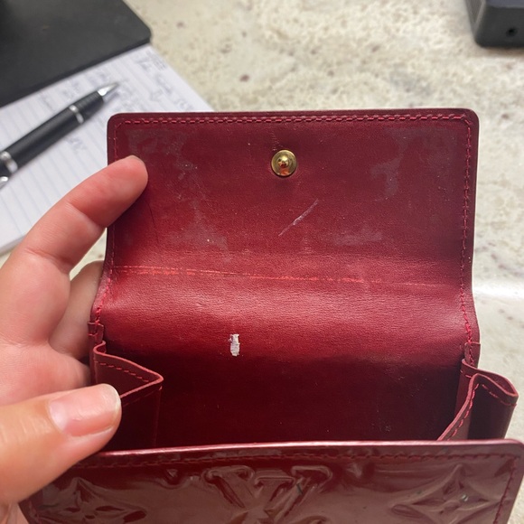 Louis Vuitton Red Vernis Patent Leather Elise Wallet - Picture 3 of 6